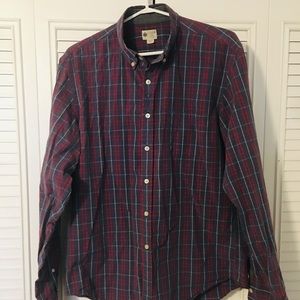 J. Crew Blue & Red Plaid Button Down Shirt